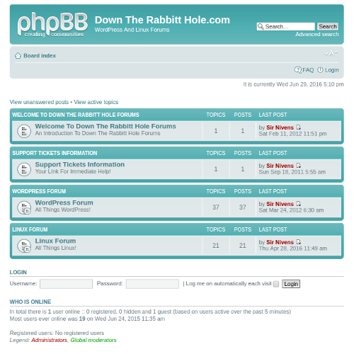 Down The Rabbitt Hole Forums Homepage